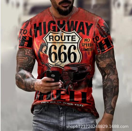 Camisa  Motor Route 666 - Logo Exclusivas - Vermelha / XG